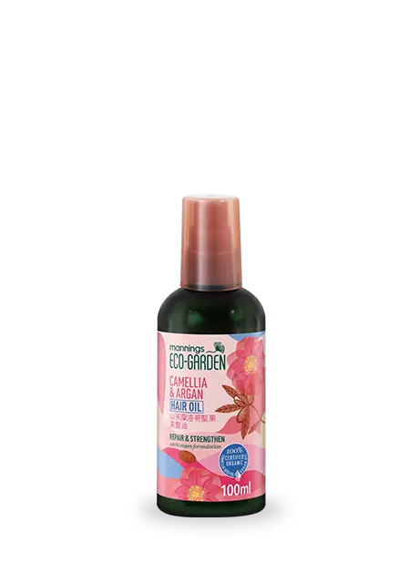 Mannings Eco-Garden Camellia & Argan Repair & Strengthen Hair Oil 100ml