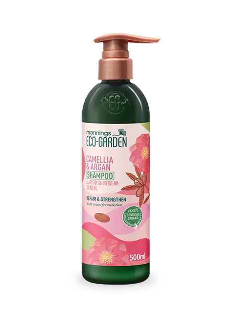 Mannings Eco-Garden Camellia & Argan Repair Strengthening Shampoo 500ml