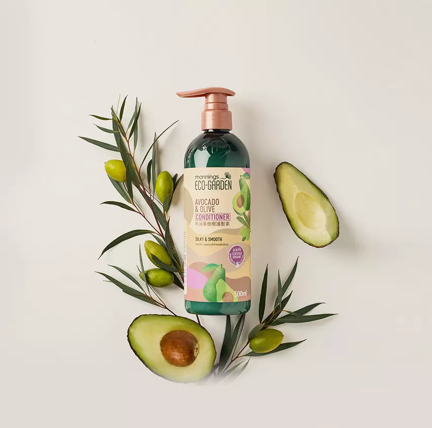 Mannings Eco-Garden Avocado & Olive Sillky & Smooth Conditioner 500ml